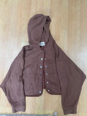 UpWest Brown Hooded Snap Pullover